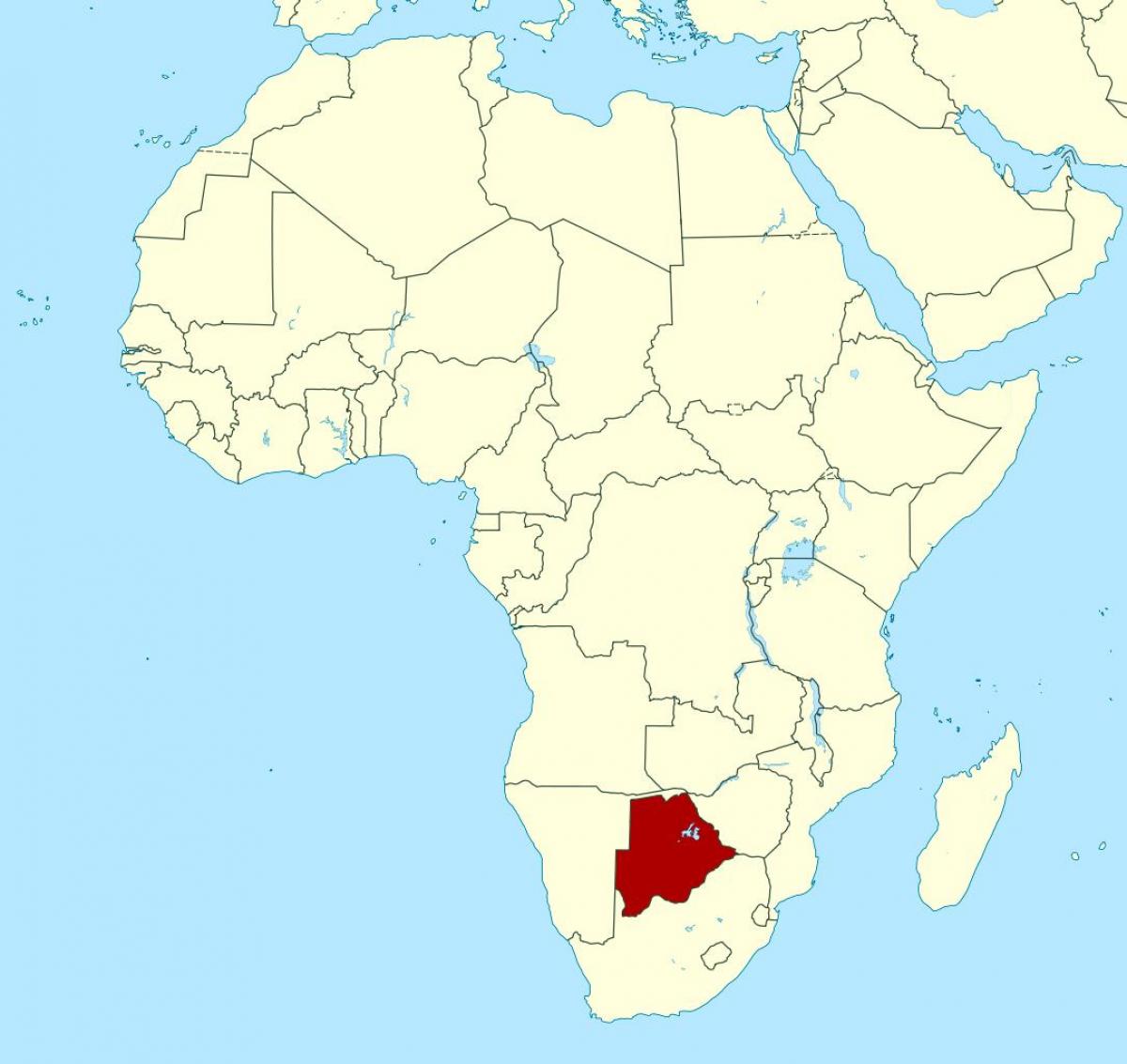 Karte von Botswana, Afrika