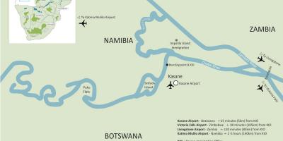 Karte von kasane Botswana